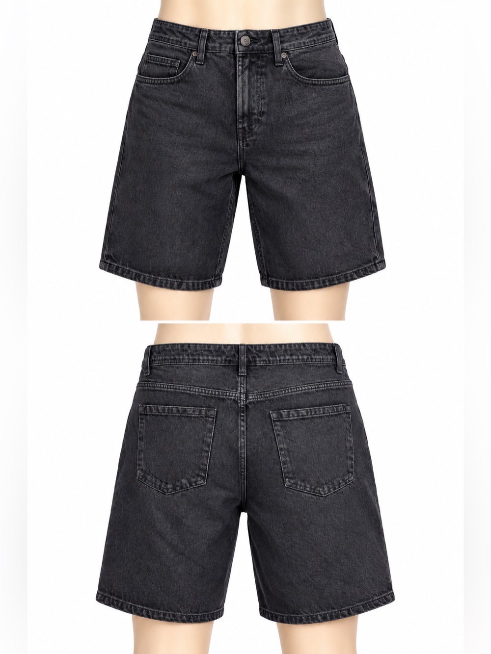 Paper Denim & Cloth Charcoal Black Denim Shorts